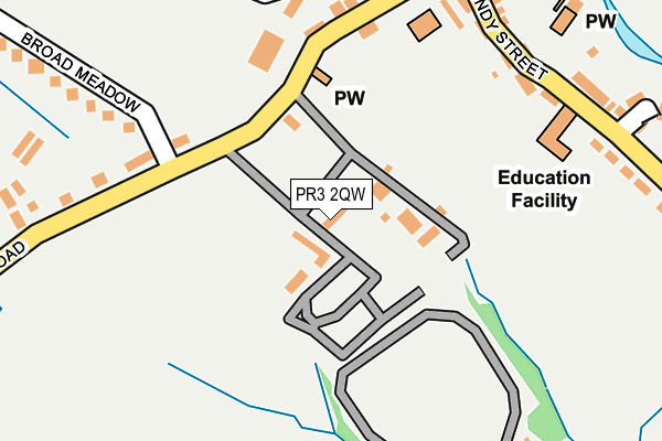 PR3 2QW map - OS OpenMap – Local (Ordnance Survey)