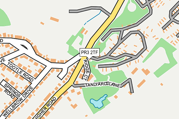 PR3 2TF map - OS OpenMap – Local (Ordnance Survey)