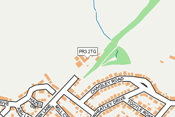 PR3 2TG map - OS OpenMap – Local (Ordnance Survey)