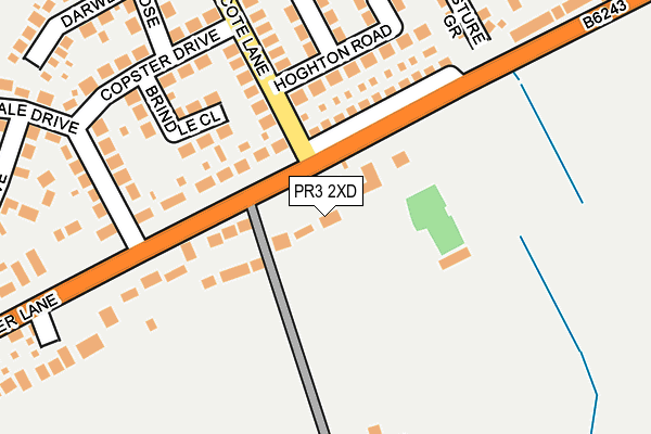PR3 2XD map - OS OpenMap – Local (Ordnance Survey)