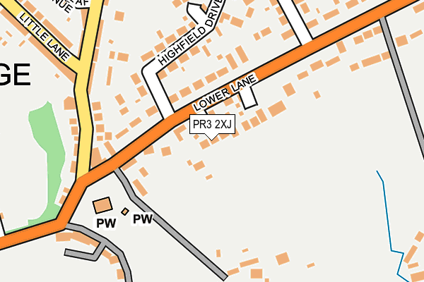 PR3 2XJ map - OS OpenMap – Local (Ordnance Survey)