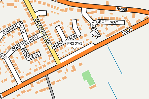 PR3 2YG map - OS OpenMap – Local (Ordnance Survey)