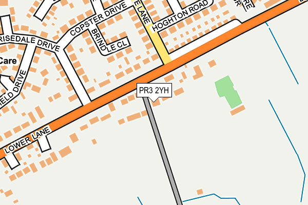 PR3 2YH map - OS OpenMap – Local (Ordnance Survey)