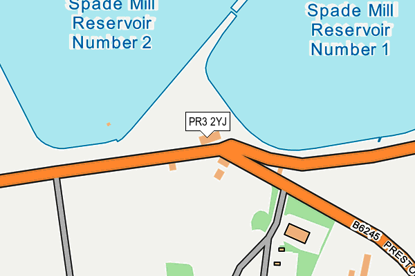 PR3 2YJ map - OS OpenMap – Local (Ordnance Survey)
