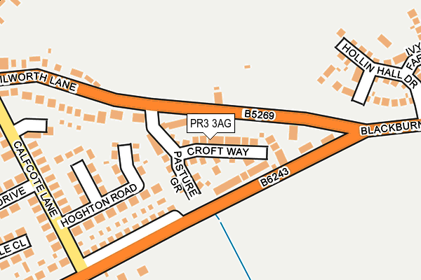 PR3 3AG map - OS OpenMap – Local (Ordnance Survey)