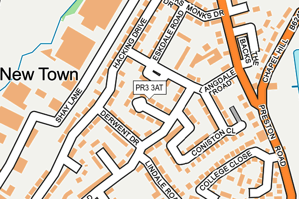 PR3 3AT map - OS OpenMap – Local (Ordnance Survey)