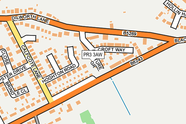 PR3 3AW map - OS OpenMap – Local (Ordnance Survey)