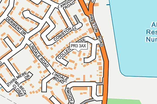 PR3 3AX map - OS OpenMap – Local (Ordnance Survey)