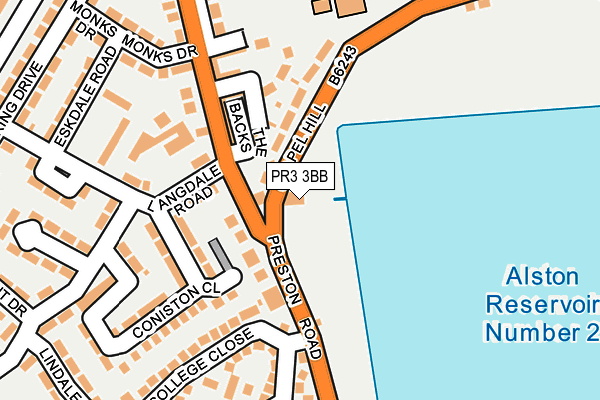 PR3 3BB map - OS OpenMap – Local (Ordnance Survey)