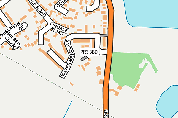 PR3 3BD map - OS OpenMap – Local (Ordnance Survey)