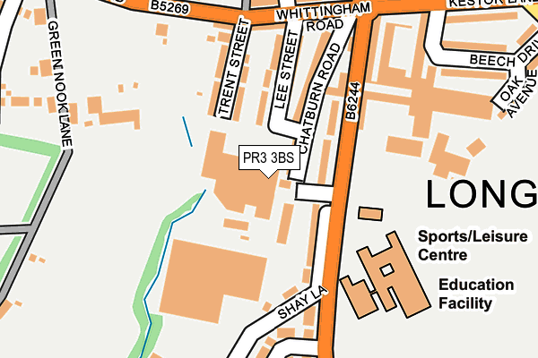 PR3 3BS map - OS OpenMap – Local (Ordnance Survey)