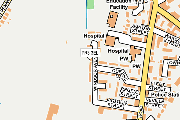 PR3 3EL map - OS OpenMap – Local (Ordnance Survey)