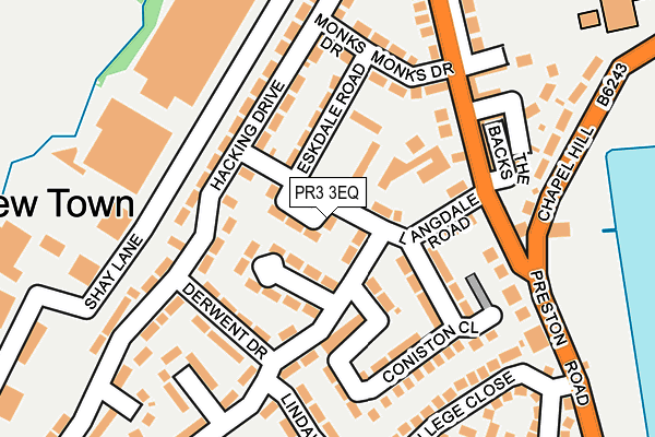 PR3 3EQ map - OS OpenMap – Local (Ordnance Survey)