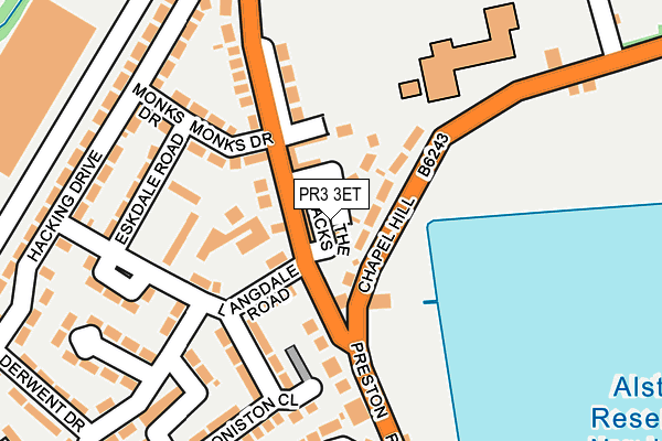 PR3 3ET map - OS OpenMap – Local (Ordnance Survey)