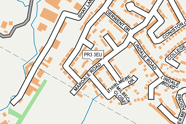 PR3 3EU map - OS OpenMap – Local (Ordnance Survey)