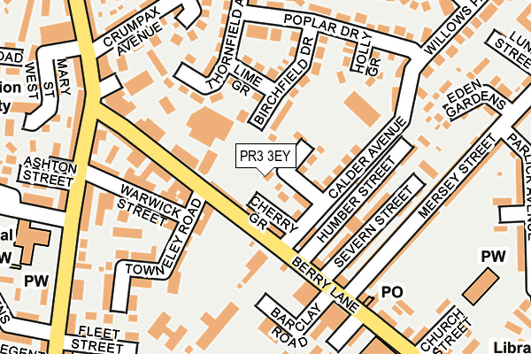 PR3 3EY map - OS OpenMap – Local (Ordnance Survey)