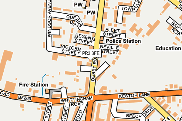 PR3 3FE map - OS OpenMap – Local (Ordnance Survey)