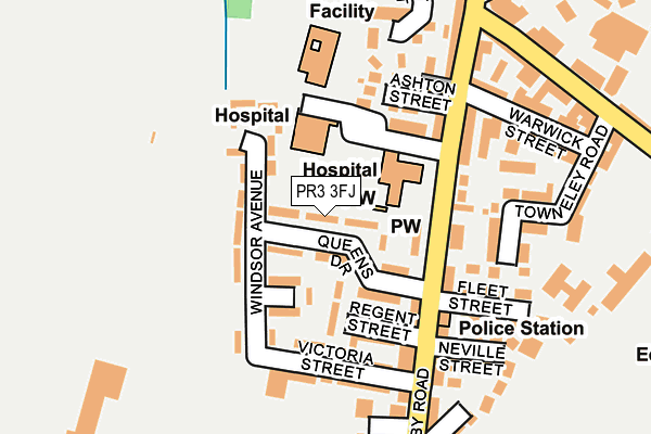 PR3 3FJ map - OS OpenMap – Local (Ordnance Survey)