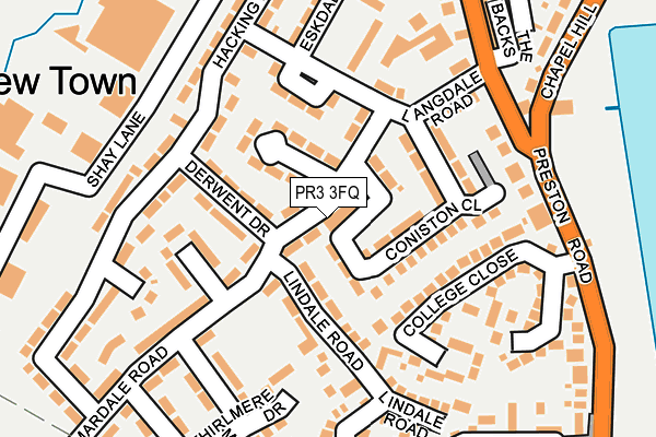 PR3 3FQ map - OS OpenMap – Local (Ordnance Survey)