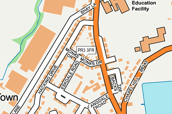 PR3 3FR map - OS OpenMap – Local (Ordnance Survey)