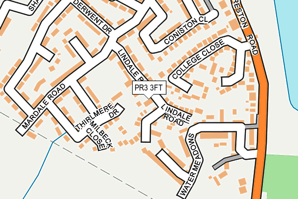 PR3 3FT map - OS OpenMap – Local (Ordnance Survey)