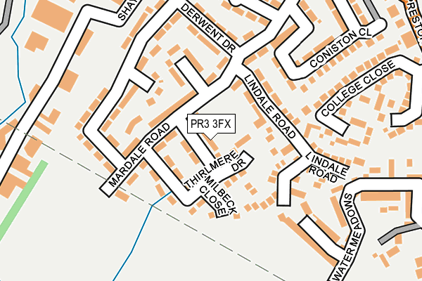 PR3 3FX map - OS OpenMap – Local (Ordnance Survey)