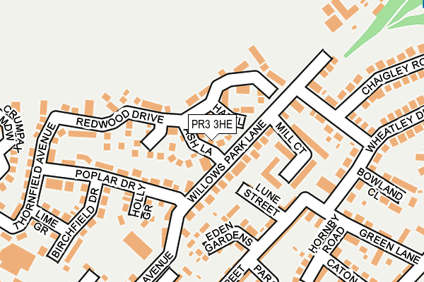PR3 3HE map - OS OpenMap – Local (Ordnance Survey)