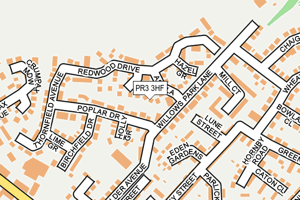 PR3 3HF map - OS OpenMap – Local (Ordnance Survey)