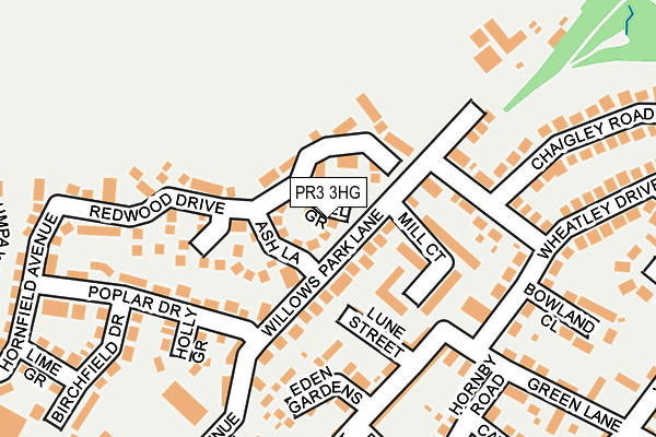 PR3 3HG map - OS OpenMap – Local (Ordnance Survey)