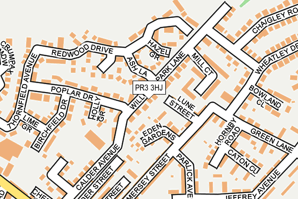 PR3 3HJ map - OS OpenMap – Local (Ordnance Survey)