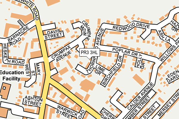 PR3 3HL map - OS OpenMap – Local (Ordnance Survey)
