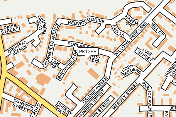 PR3 3HR map - OS OpenMap – Local (Ordnance Survey)