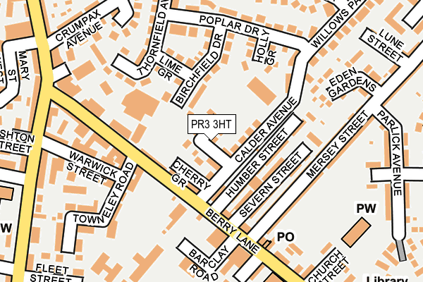 PR3 3HT map - OS OpenMap – Local (Ordnance Survey)