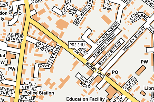 PR3 3HU map - OS OpenMap – Local (Ordnance Survey)