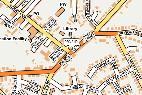 PR3 3JD map - OS OpenMap – Local (Ordnance Survey)