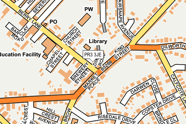 PR3 3JE map - OS OpenMap – Local (Ordnance Survey)