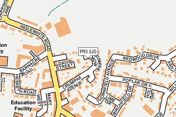 PR3 3JG map - OS OpenMap – Local (Ordnance Survey)