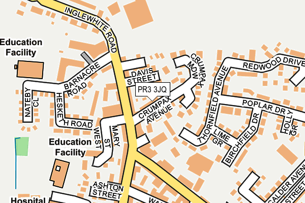 PR3 3JQ map - OS OpenMap – Local (Ordnance Survey)