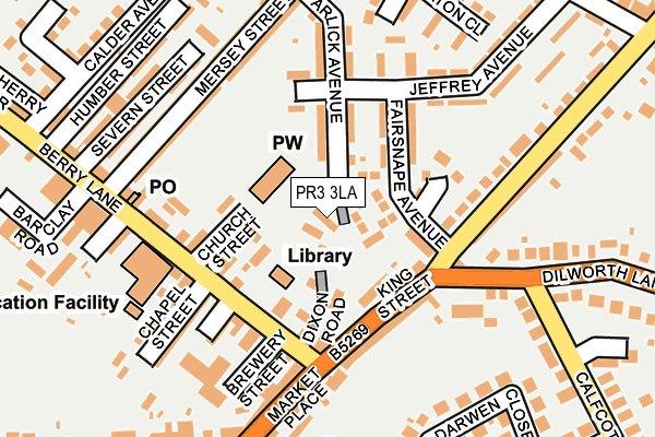 PR3 3LA map - OS OpenMap – Local (Ordnance Survey)