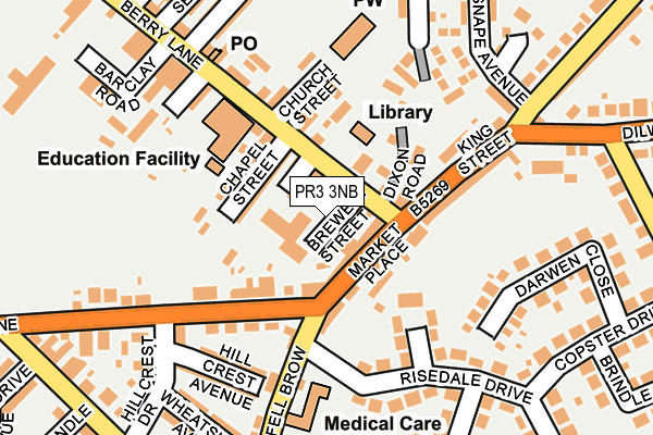 PR3 3NB map - OS OpenMap – Local (Ordnance Survey)
