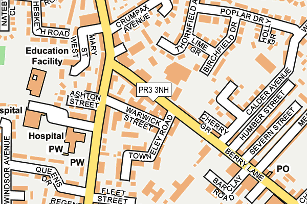 PR3 3NH map - OS OpenMap – Local (Ordnance Survey)