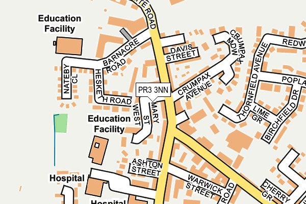 PR3 3NN map - OS OpenMap – Local (Ordnance Survey)