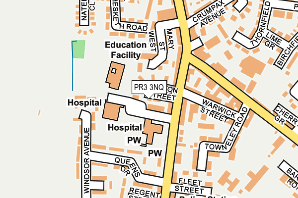 PR3 3NQ map - OS OpenMap – Local (Ordnance Survey)