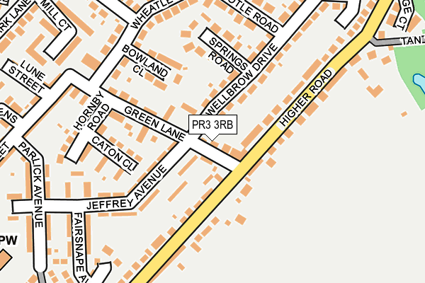 PR3 3RB map - OS OpenMap – Local (Ordnance Survey)