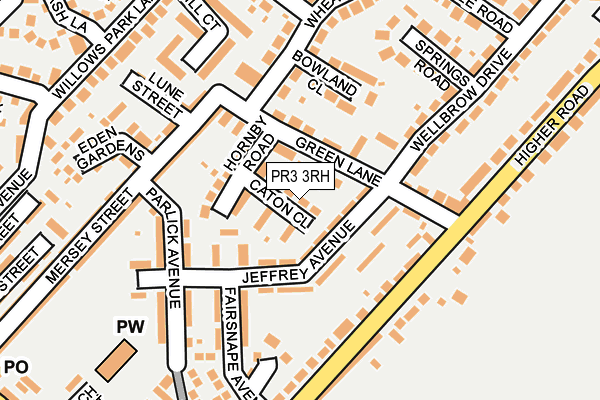 PR3 3RH map - OS OpenMap – Local (Ordnance Survey)