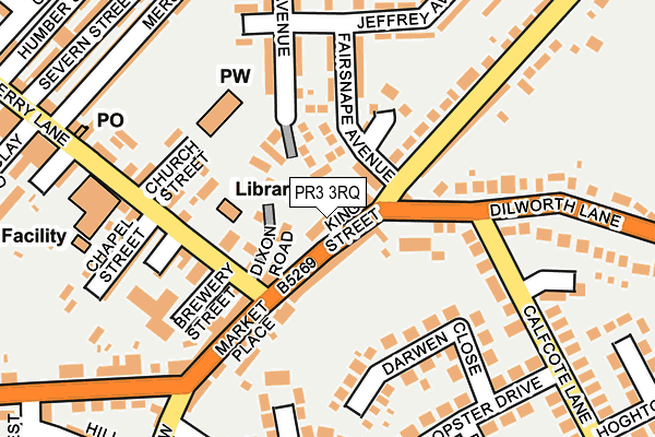 PR3 3RQ map - OS OpenMap – Local (Ordnance Survey)