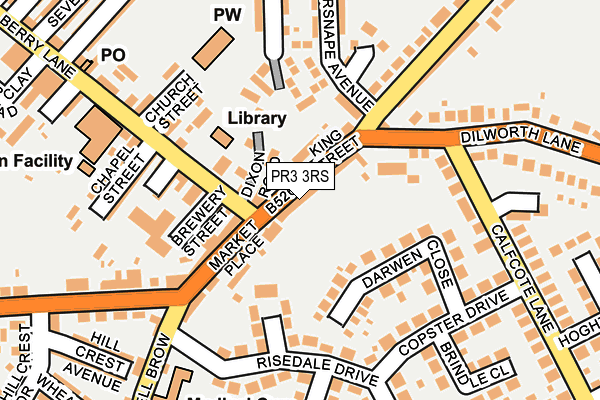 PR3 3RS map - OS OpenMap – Local (Ordnance Survey)