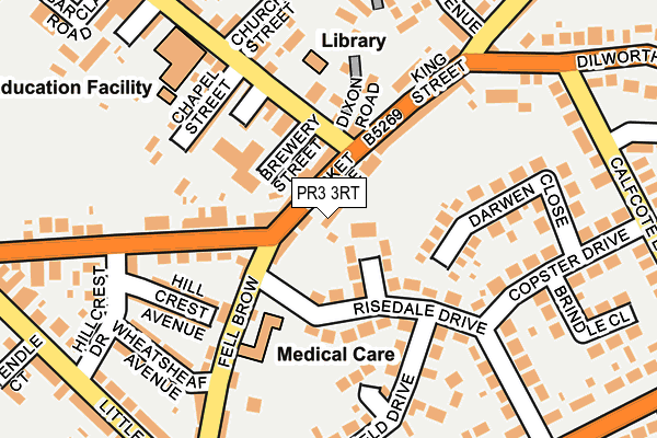 PR3 3RT map - OS OpenMap – Local (Ordnance Survey)