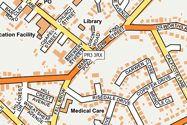 PR3 3RX map - OS OpenMap – Local (Ordnance Survey)