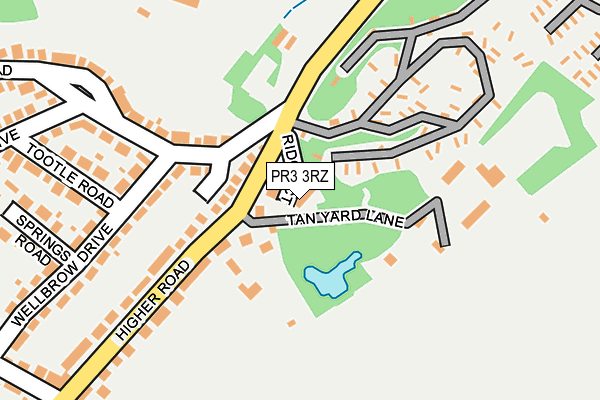 PR3 3RZ map - OS OpenMap – Local (Ordnance Survey)